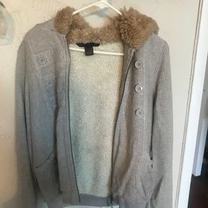 Marc Jacobs fur lined coat